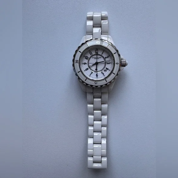 Stuhrling Original White Fusion 374 Quartz 39mm Fashion - Picture 2 of 7